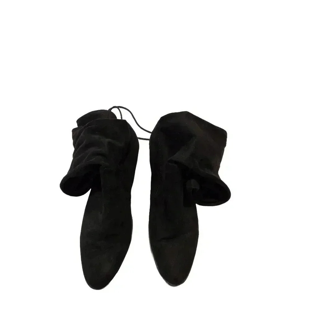 Charles David Black Velvet Knee-High Boots